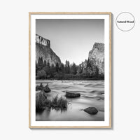 Yosemite Black and White Fine Art Photo Print, Valley View California Poster