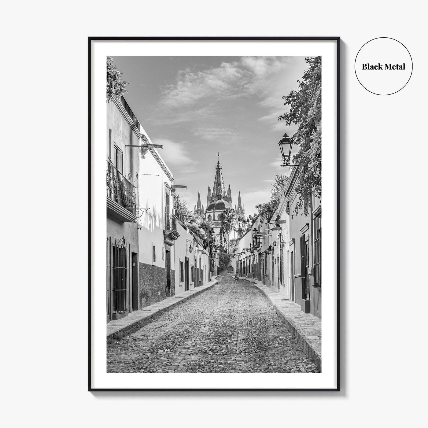 San Miguel de Allende Black and White Fine Art Photo Print, Guanajuato Poster