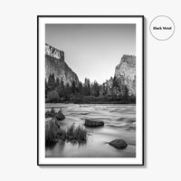 Yosemite Black and White Fine Art Photo Print, Valley View California Poster