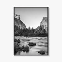 Yosemite Black and White Fine Art Photo Print, Valley View California Poster