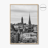 Gothenburg Black and White Fine Art Photo Print, Göteborg, Sweden City Wall Poster