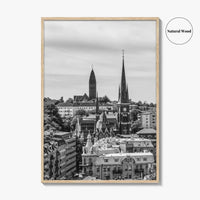Gothenburg Black and White Fine Art Photo Print, Göteborg, Sweden City Wall Poster