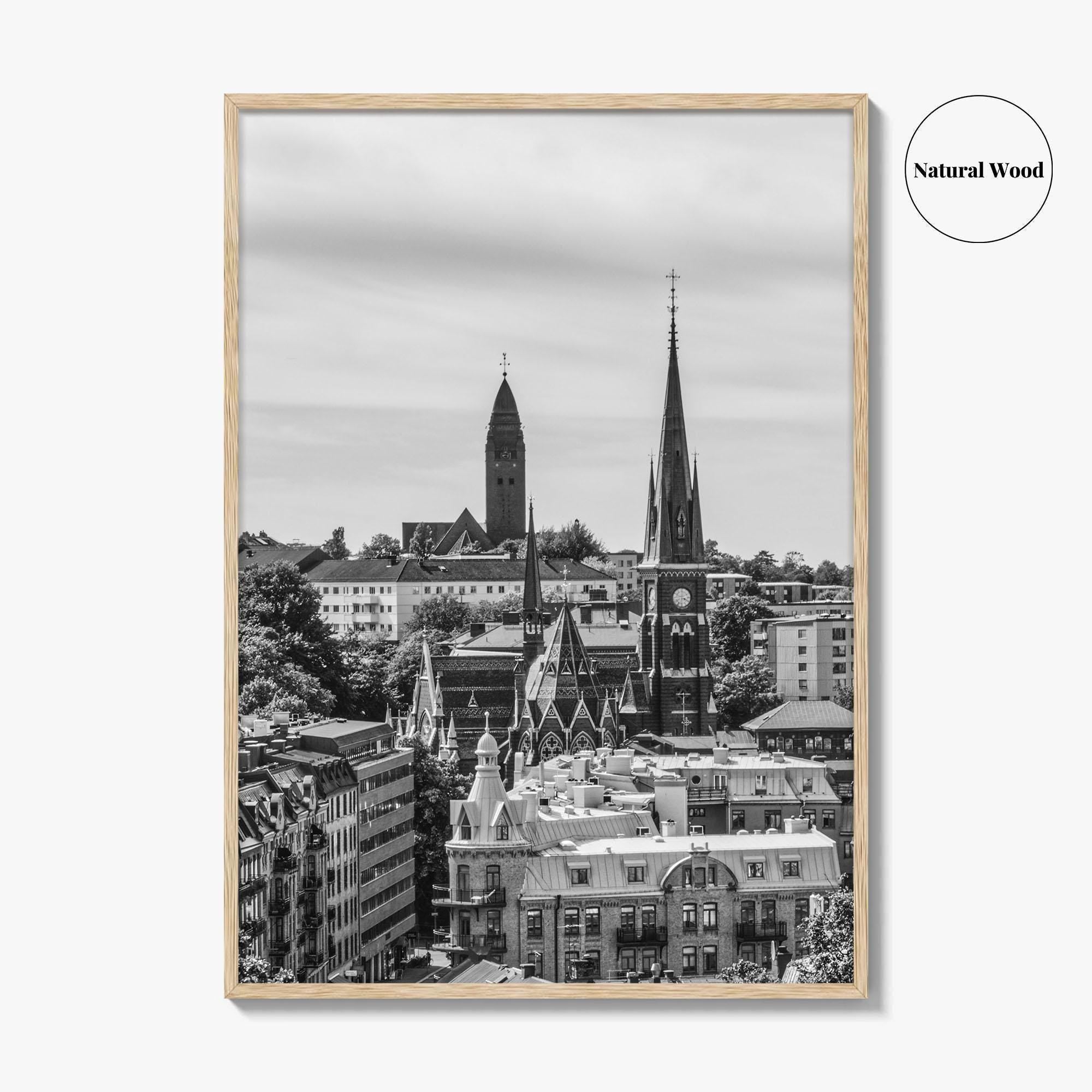 Gothenburg Black and White Fine Art Photo Print, Göteborg, Sweden City Wall Poster