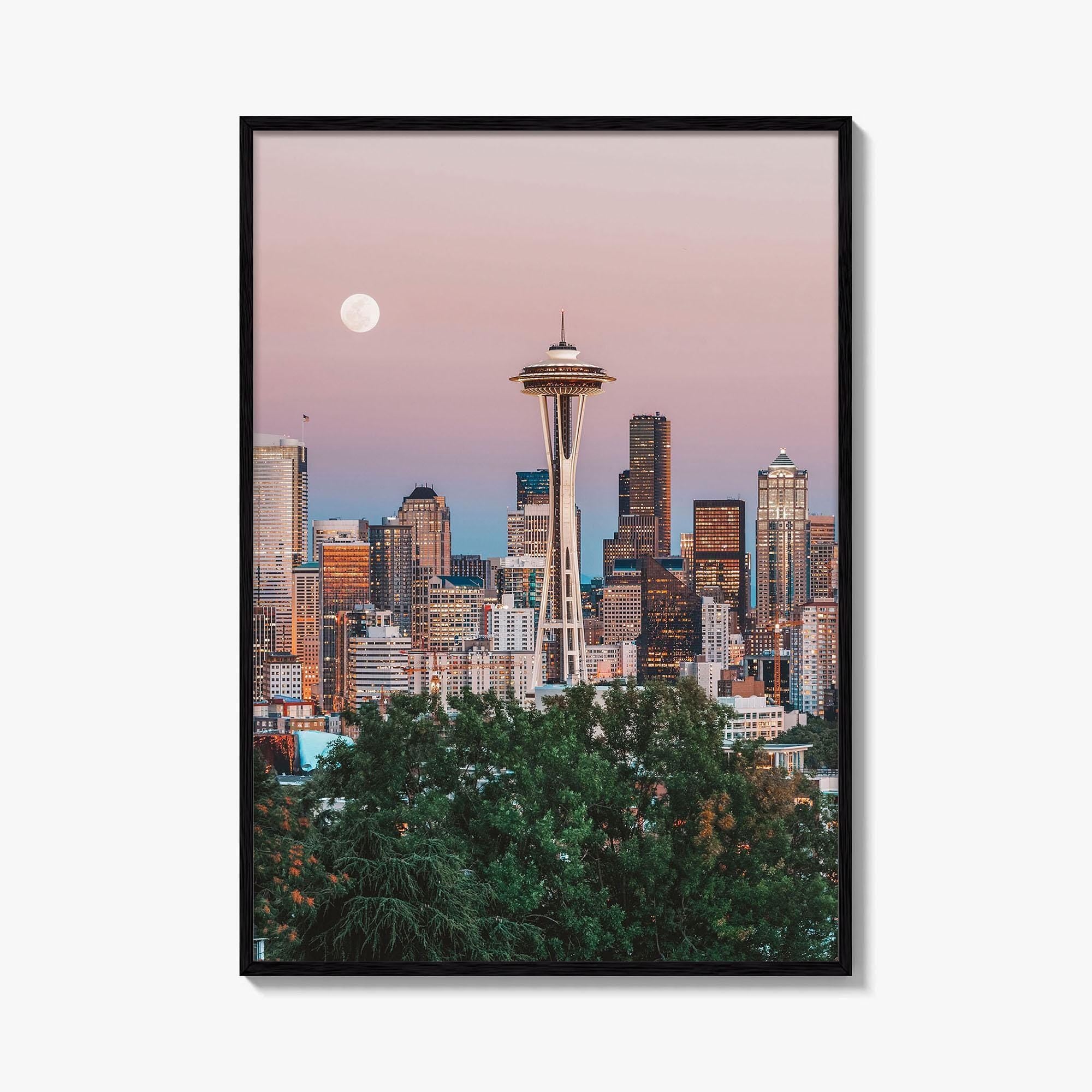 Seattle Skyline Fine Art Photo Print, Wall Poster, Washington State USA