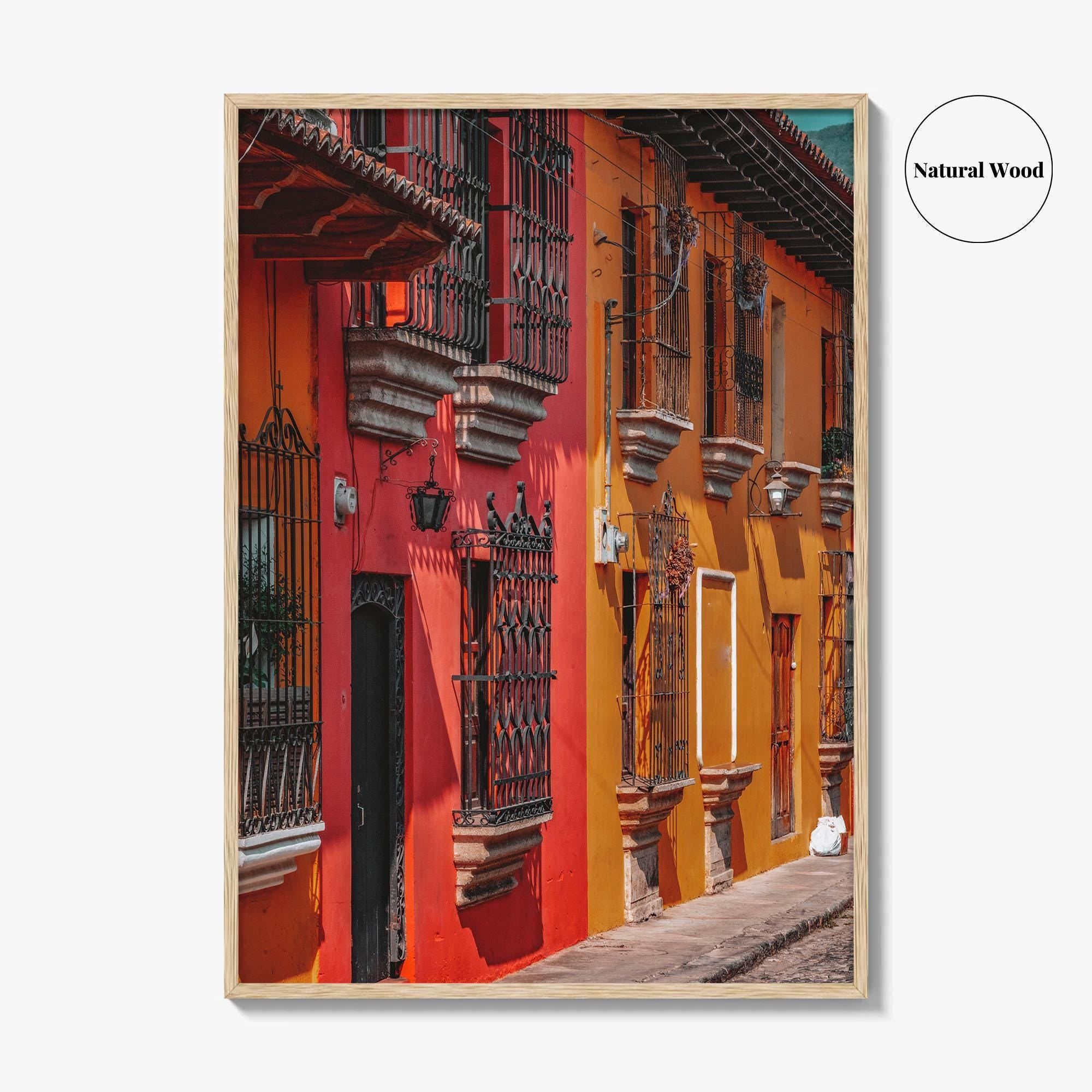 Antigua Guatemala Fine Art Photo Print, Bright Buildings, Central America, Travel Decor