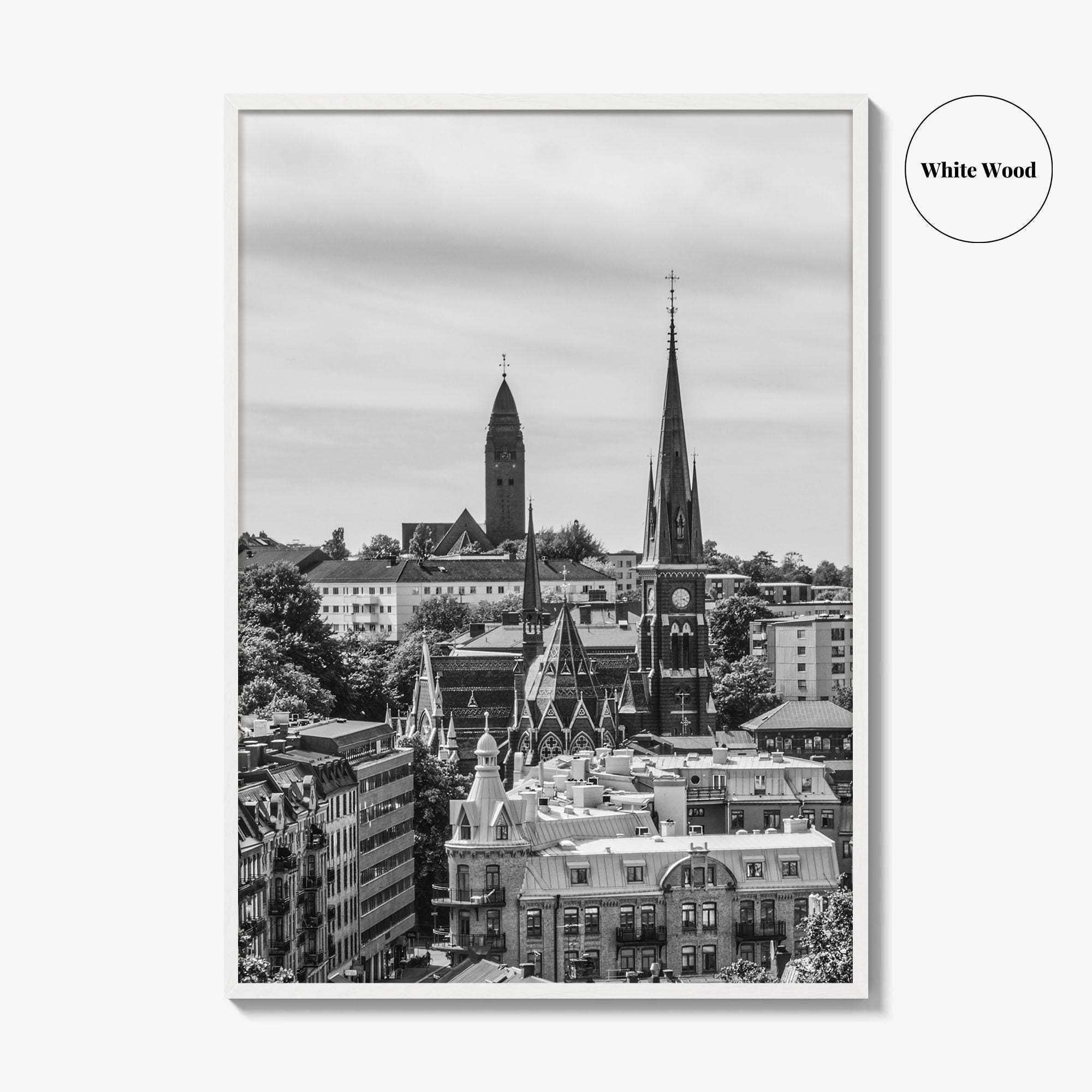 Gothenburg Black and White Fine Art Photo Print, Göteborg, Sweden City Wall Poster