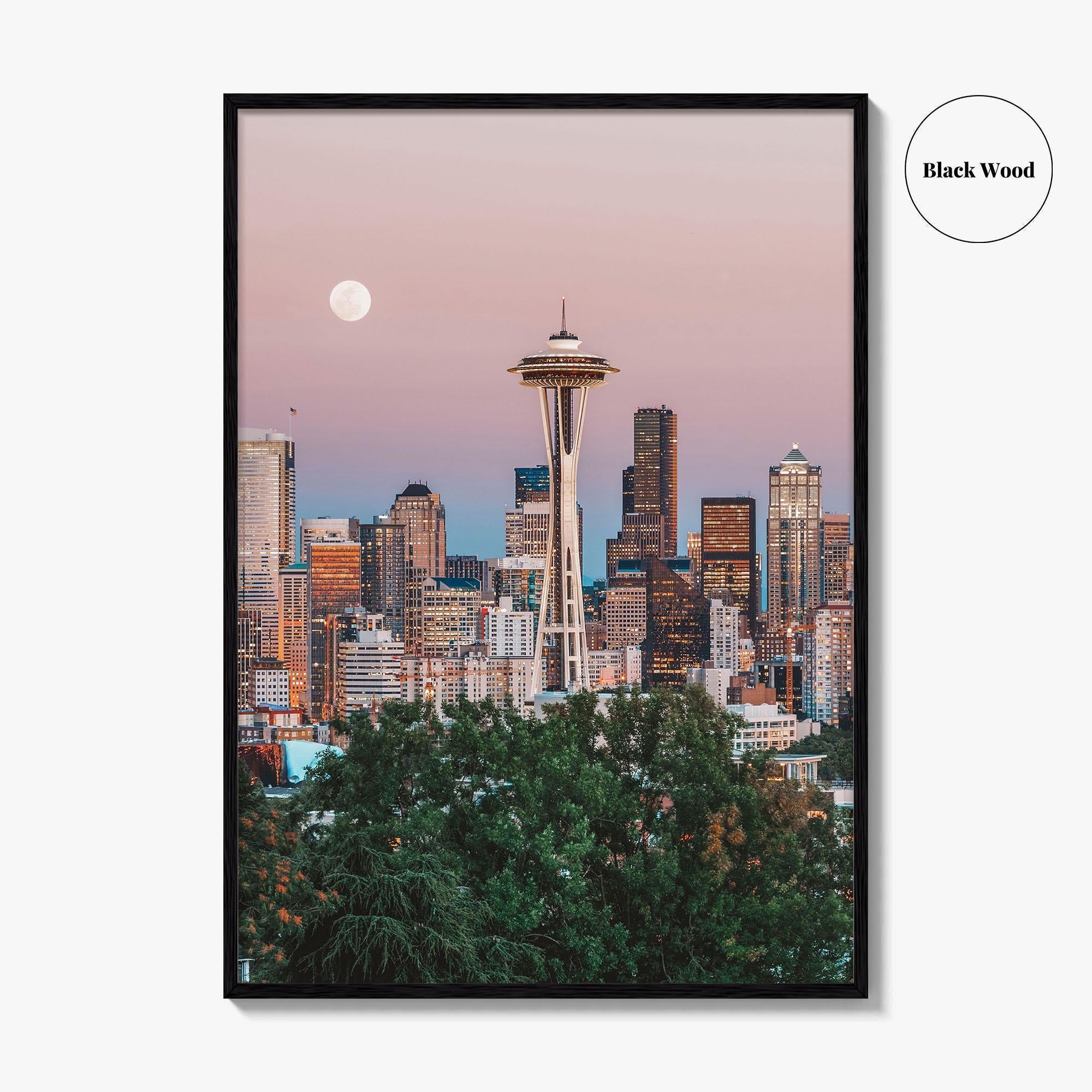 Seattle Skyline Fine Art Photo Print, Wall Poster, Washington State USA