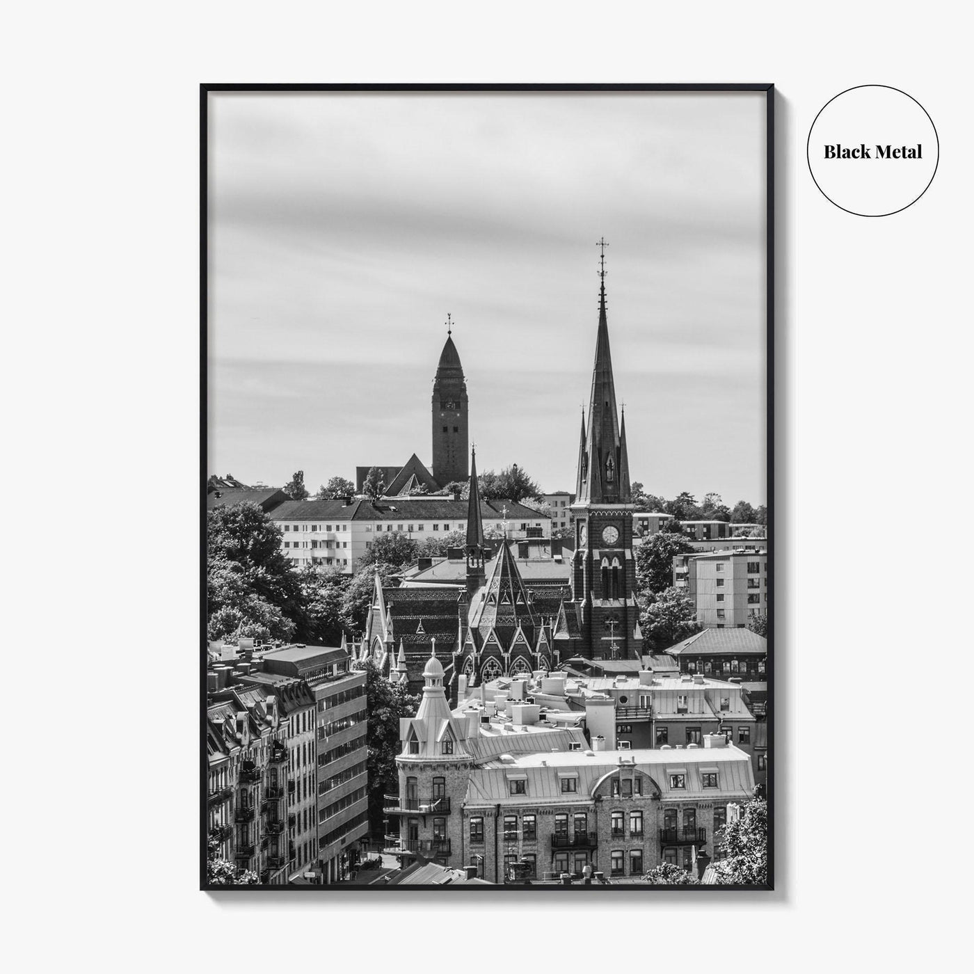 Gothenburg Black and White Fine Art Photo Print, Göteborg, Sweden City Wall Poster