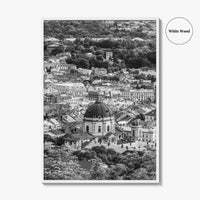 Lviv Black and White Fine Art Photo Print, Historic City Center, Ukraine Poster