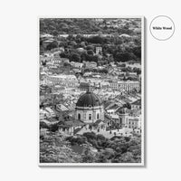 Lviv Black and White Fine Art Photo Print, Historic City Center, Ukraine Poster