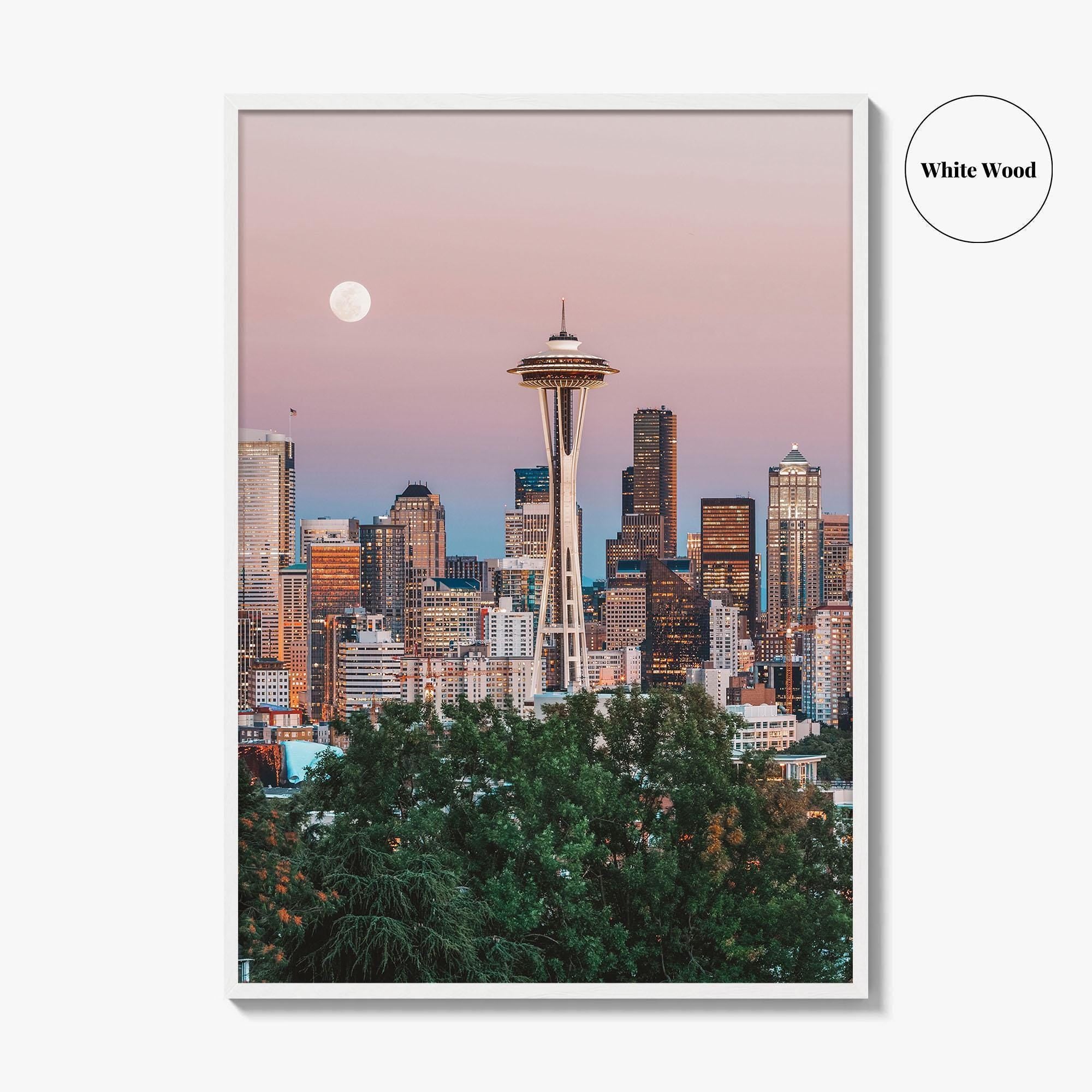 Seattle Skyline Fine Art Photo Print, Wall Poster, Washington State USA