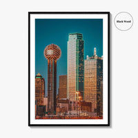Dallas Skyline Fine Art Photo Print, Wall Decor Poster, Texas USA