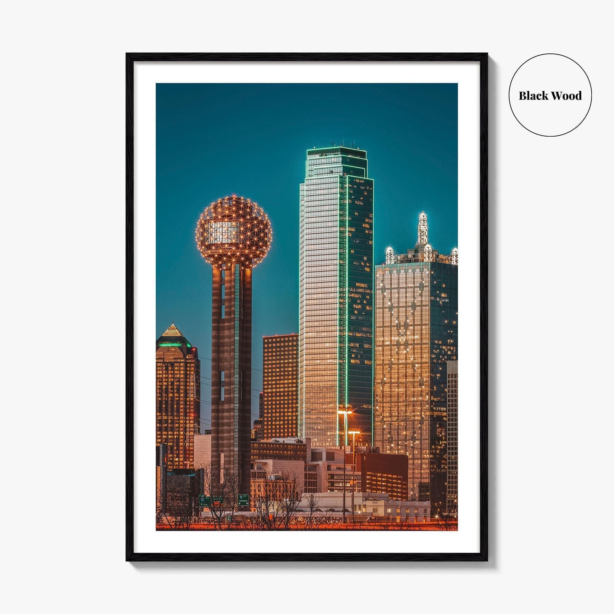Dallas Skyline Fine Art Photo Print, Wall Decor Poster, Texas USA