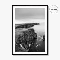 Cliffs of Moher Black and White Fine Art Photo Print, Ireland, Wild Atlantic Way