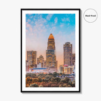 Charlotte Skyline Fine Art Photo Print, Uptown, North Carolina USA Poster