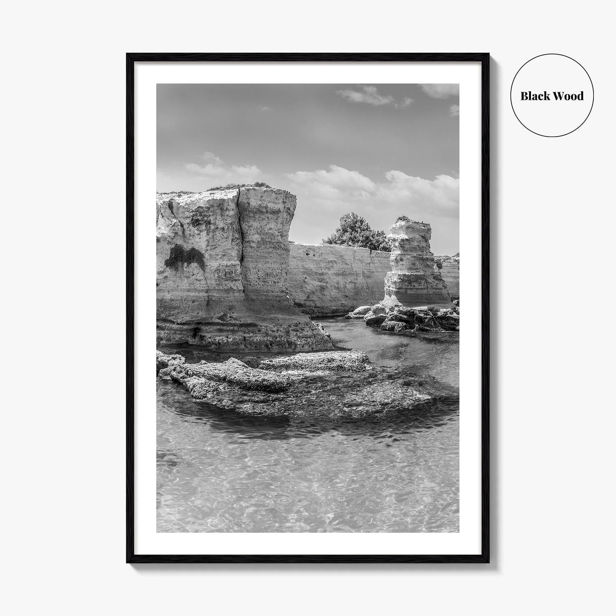 Torre Sant Andrea Black and White Fine Art Photo Print, Puglia Poster