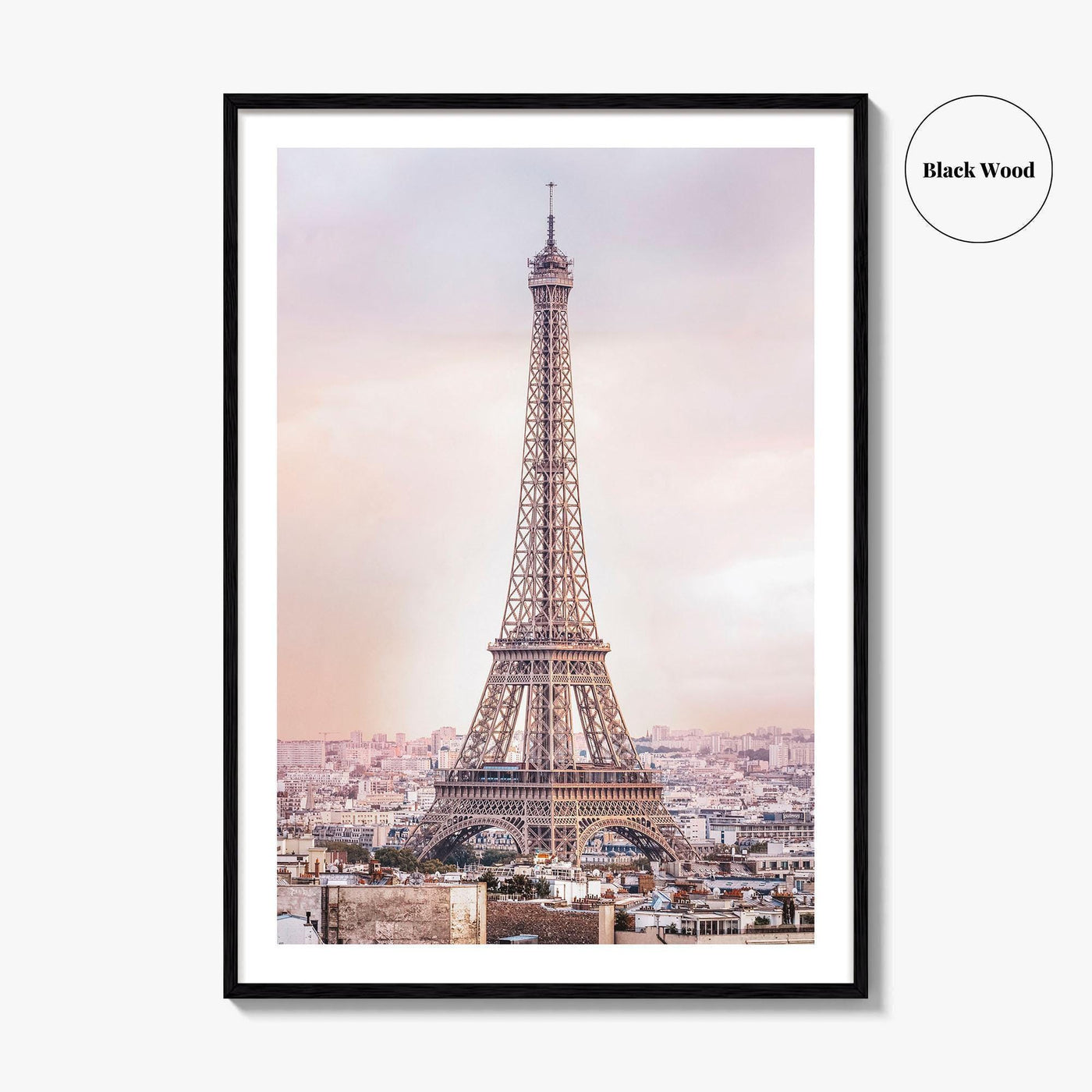 Paris Skyline Fine Art Photo Print, Eiffel Tower, Arc de Triomphe, France Wall Poster