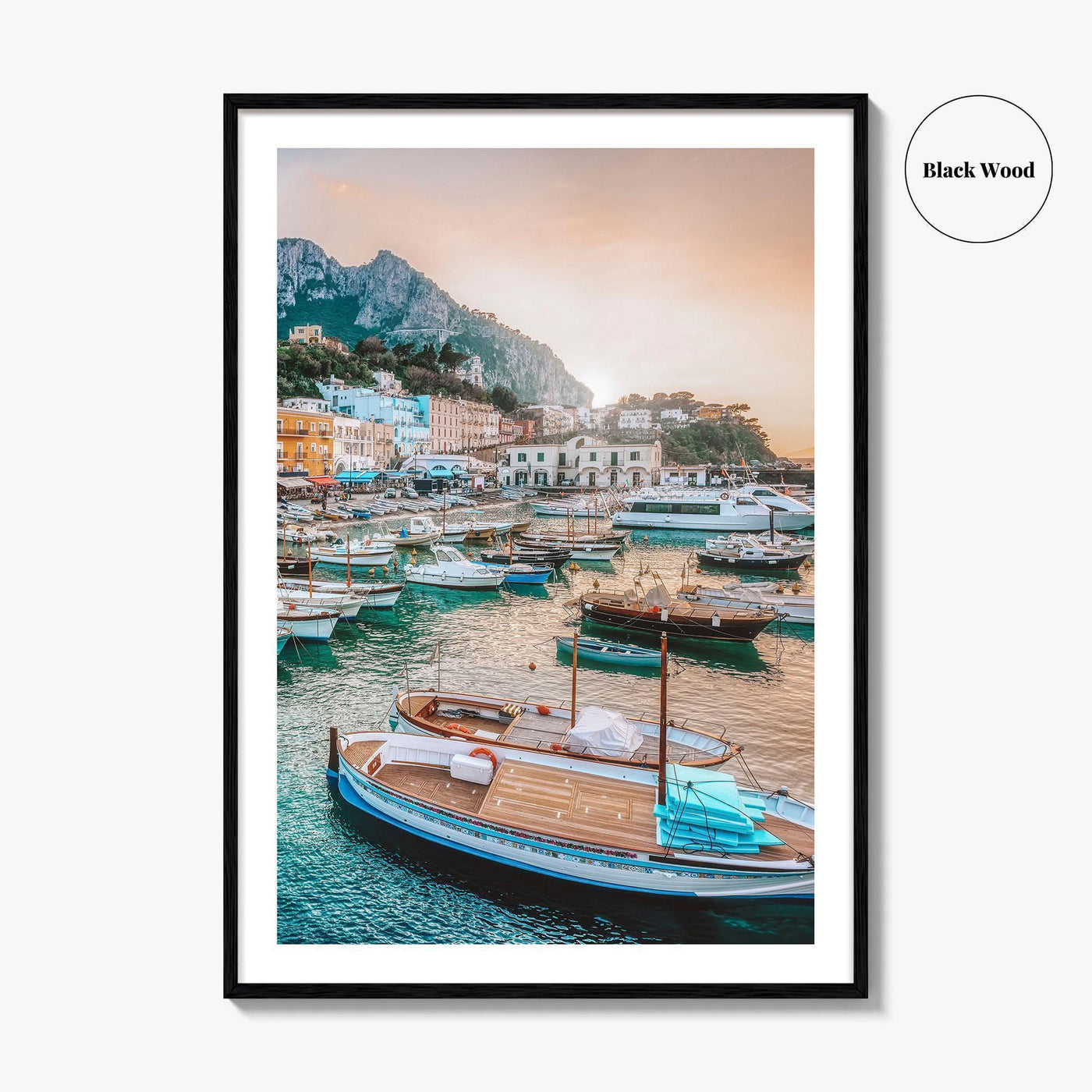 Capri Island Fine Art Photo Print, Marina Grande Port, Naples Italy, Wall Decor Poster