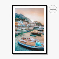 Capri Island Fine Art Photo Print, Marina Grande Port, Naples Italy, Wall Decor Poster
