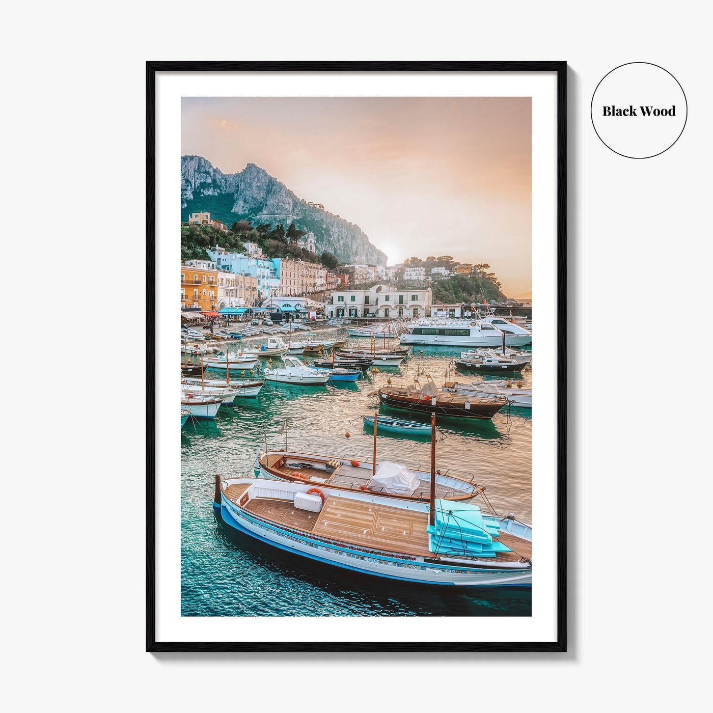 Capri Island Fine Art Photo Print, Marina Grande Port, Naples Italy, Wall Decor Poster