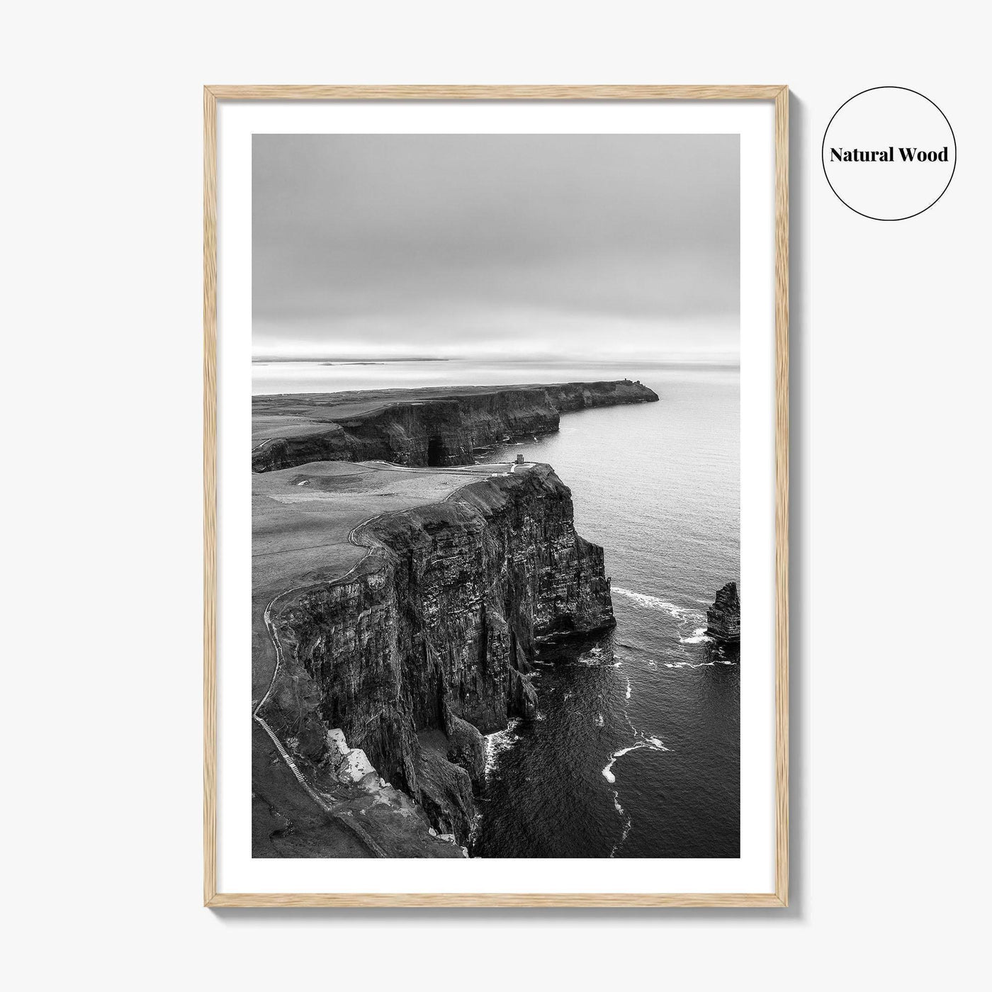 Cliffs of Moher Black and White Fine Art Photo Print, Ireland, Wild Atlantic Way