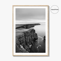 Cliffs of Moher Black and White Fine Art Photo Print, Ireland, Wild Atlantic Way