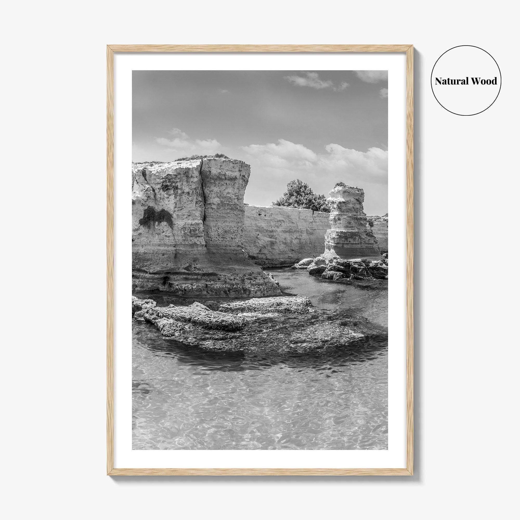 Torre Sant Andrea Black and White Fine Art Photo Print, Puglia Poster