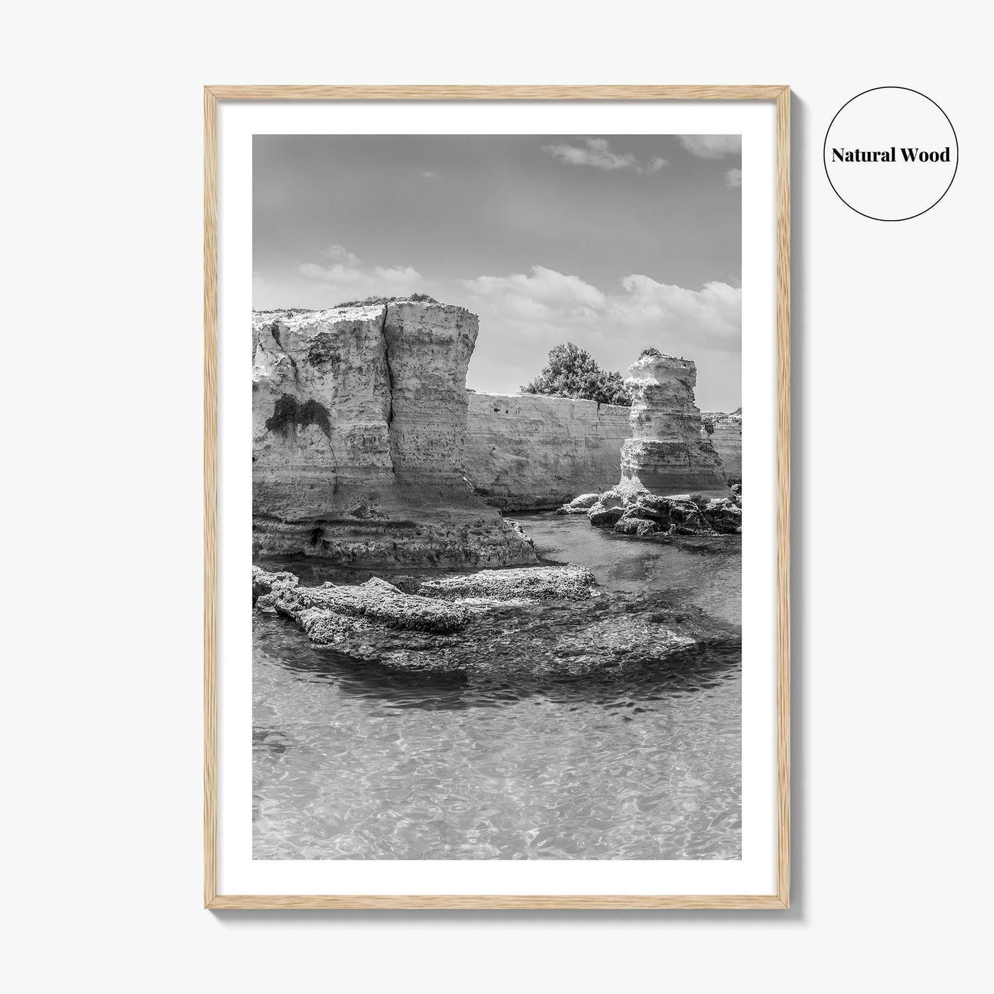 Torre Sant Andrea Black and White Fine Art Photo Print, Puglia Poster