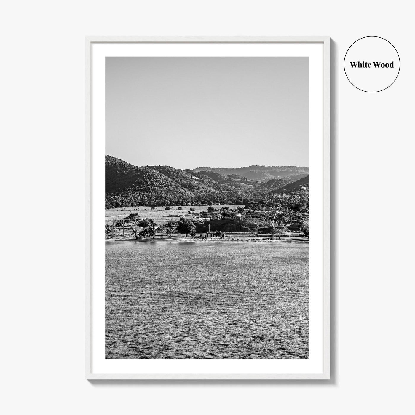 Saint Croix Black and White Fine Art Photo Print, Frederiksted US Virgin Islands Poster