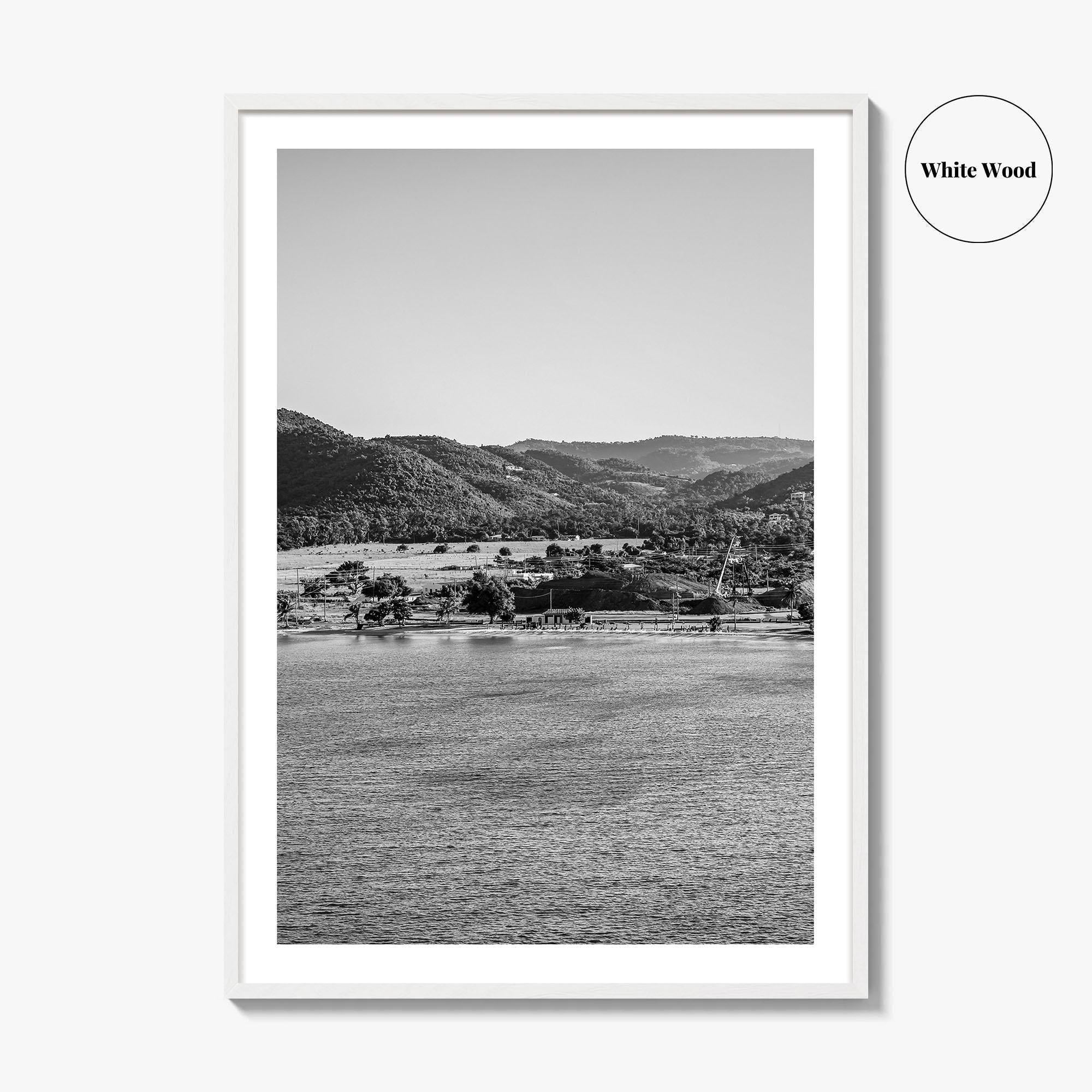 Saint Croix Black and White Fine Art Photo Print, Frederiksted US Virgin Islands Poster