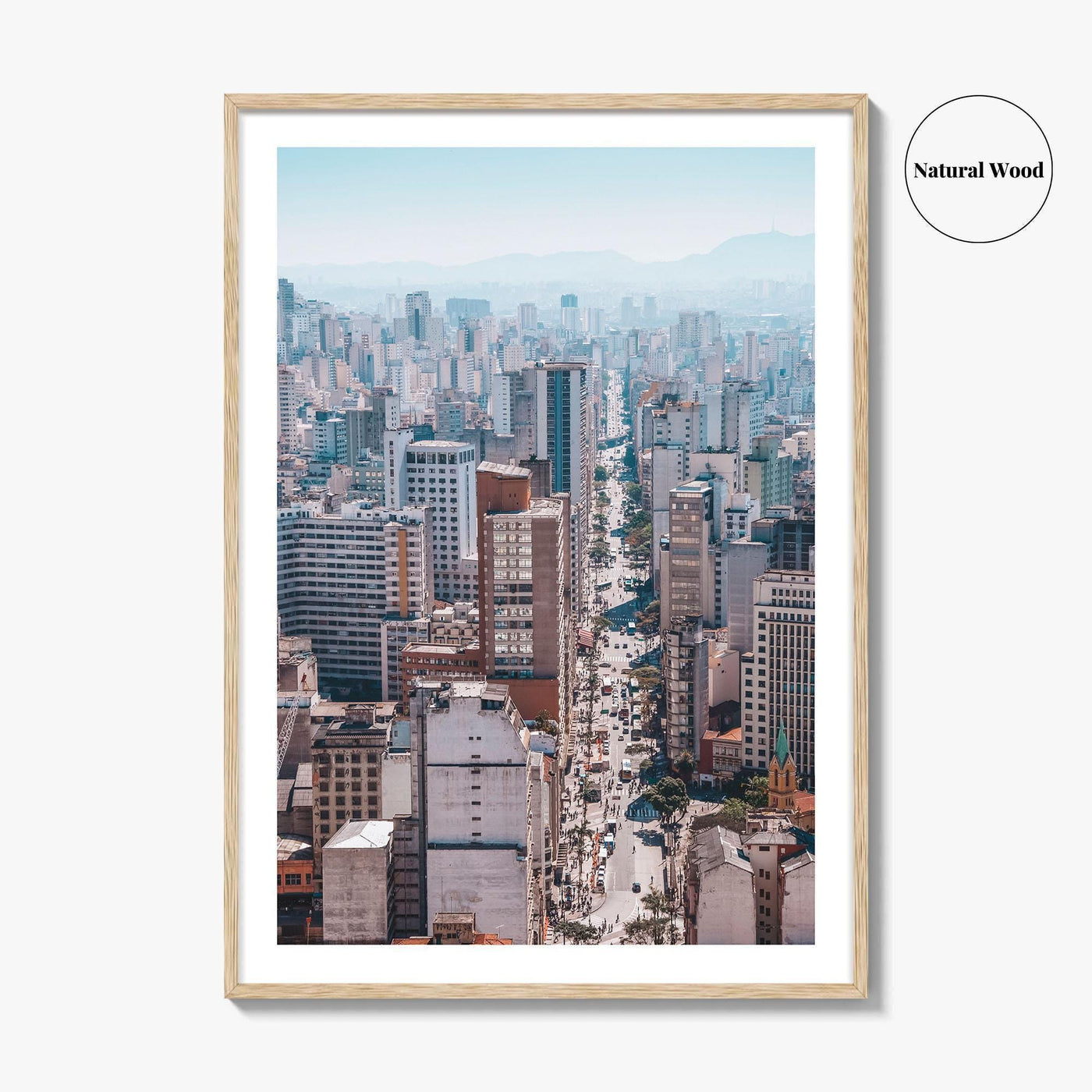 Sao Paulo Skyline Fine Art Photo Print, Aerial View, Sao Joao, Brazil Poster