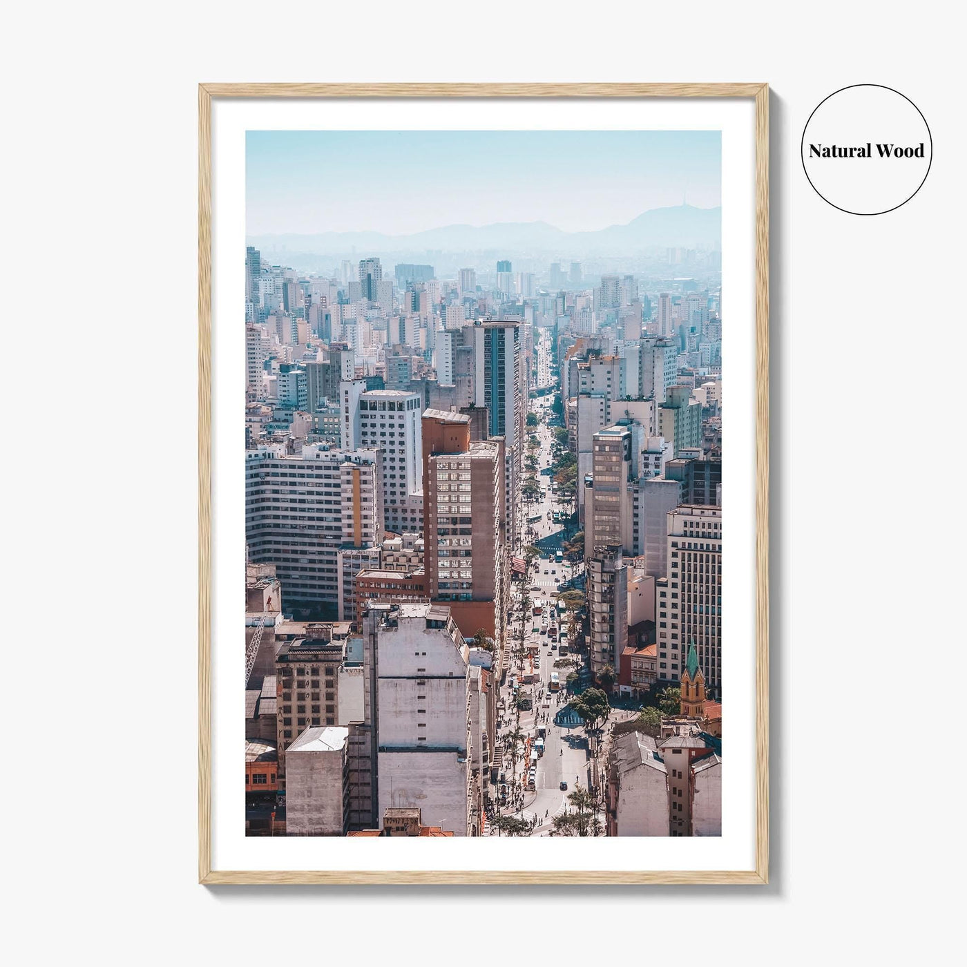 Sao Paulo Skyline Fine Art Photo Print, Aerial View, Sao Joao, Brazil Poster