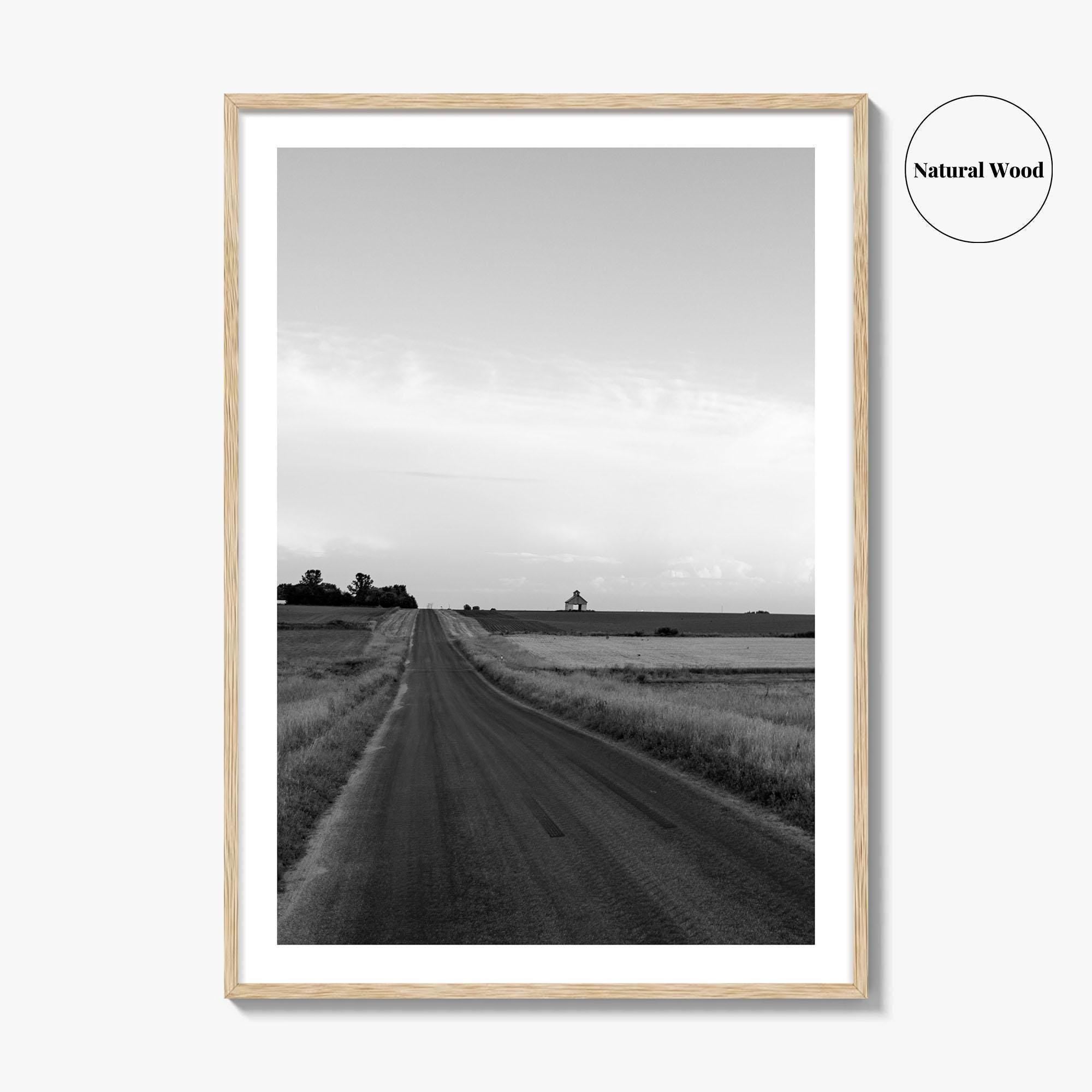 Illinois Black and White Fine Art Photo Print, LaSalle County, Midwest USA, Wall Poster