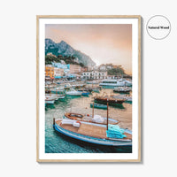 Capri Island Fine Art Photo Print, Marina Grande Port, Naples Italy, Wall Decor Poster