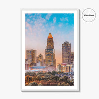 Charlotte Skyline Fine Art Photo Print, Uptown, North Carolina USA Poster