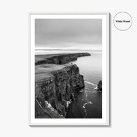 Cliffs of Moher Black and White Fine Art Photo Print, Ireland, Wild Atlantic Way