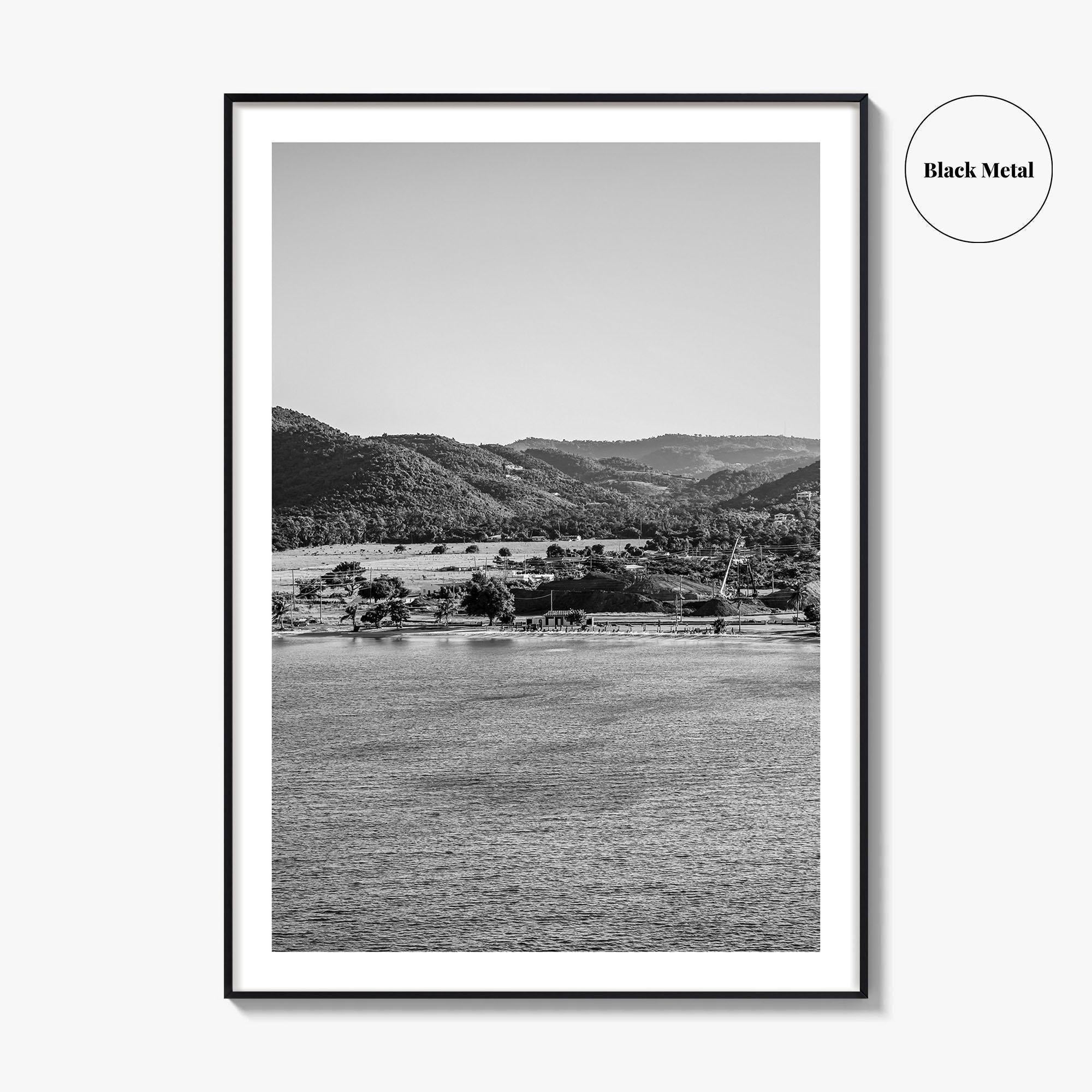 Saint Croix Black and White Fine Art Photo Print, Frederiksted US Virgin Islands Poster