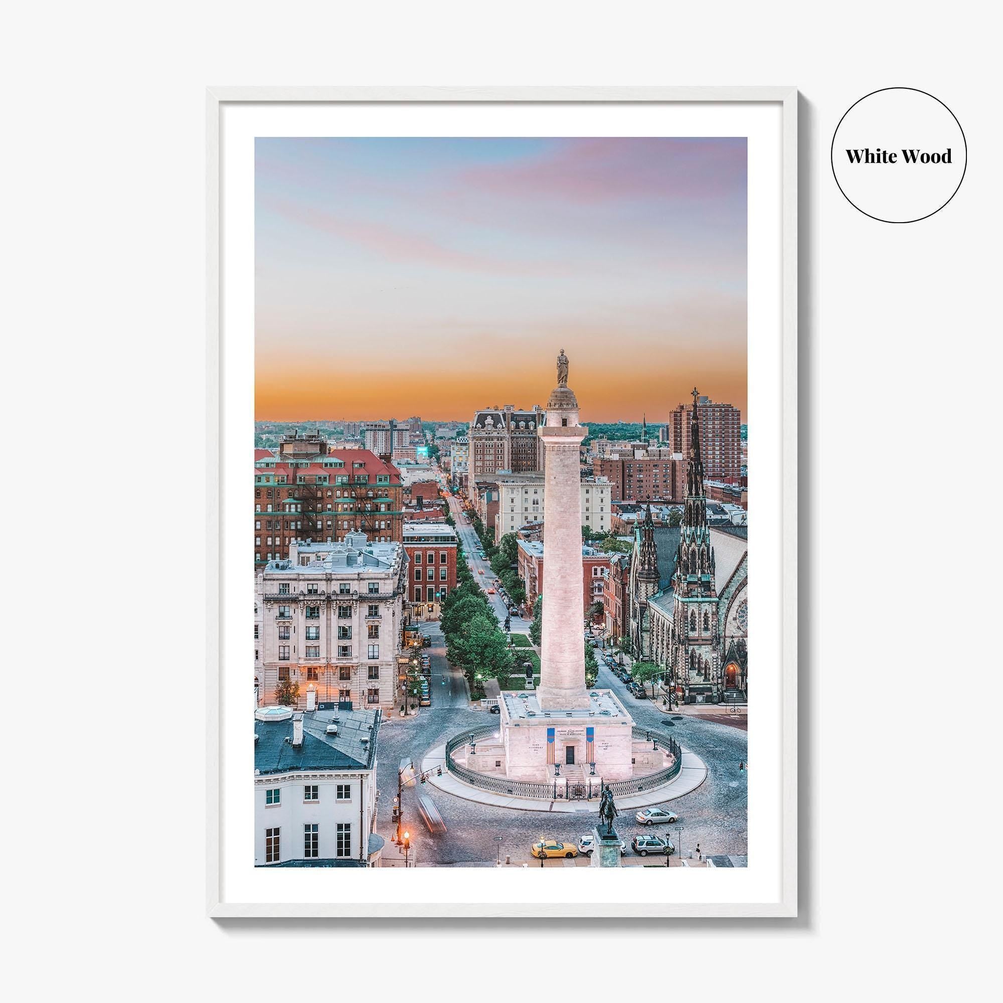 Baltimore Fine Art Photo Print, Washington Monument, Mount Vernon, Maryland USA Wall Poster