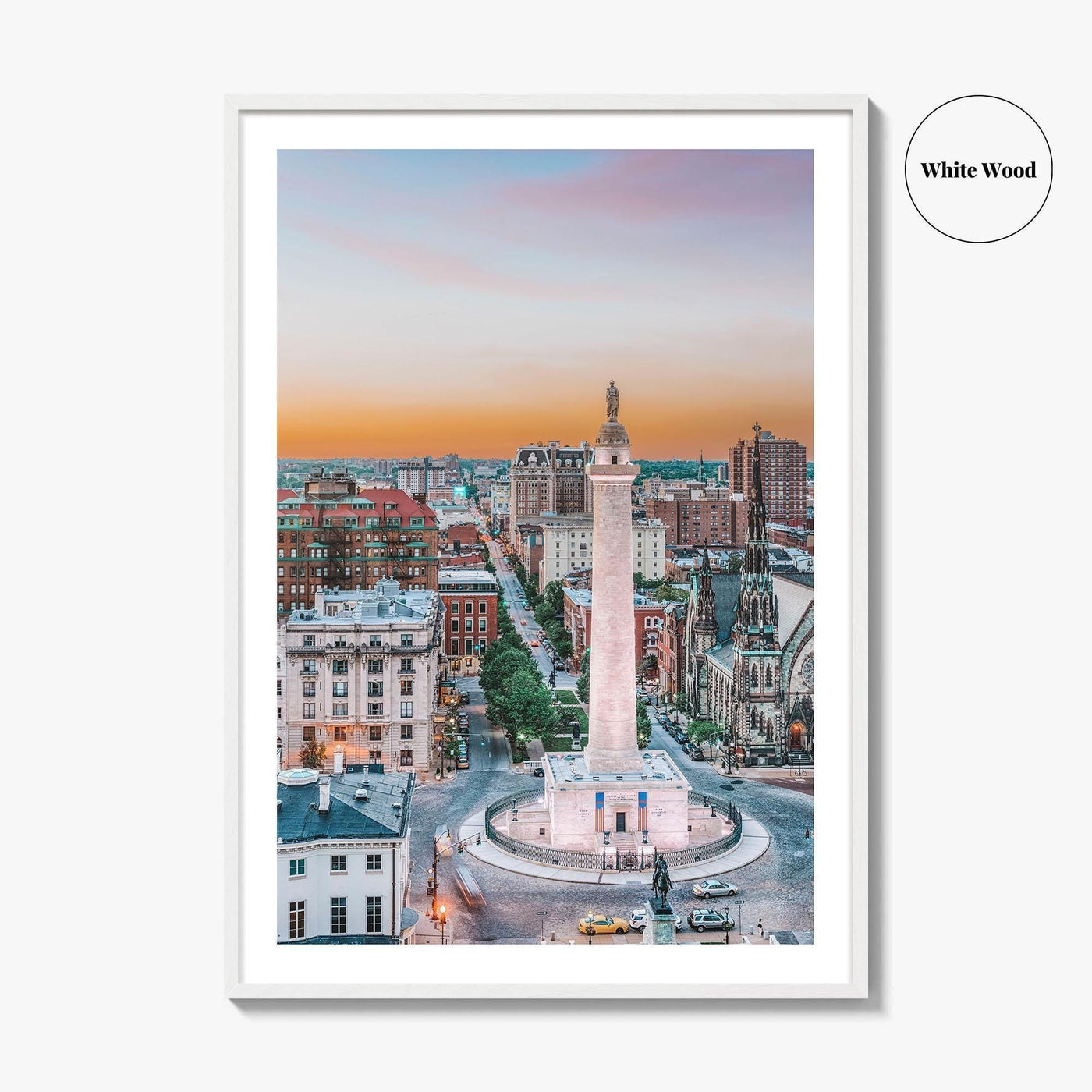 Baltimore Fine Art Photo Print, Washington Monument, Mount Vernon, Maryland USA Wall Poster