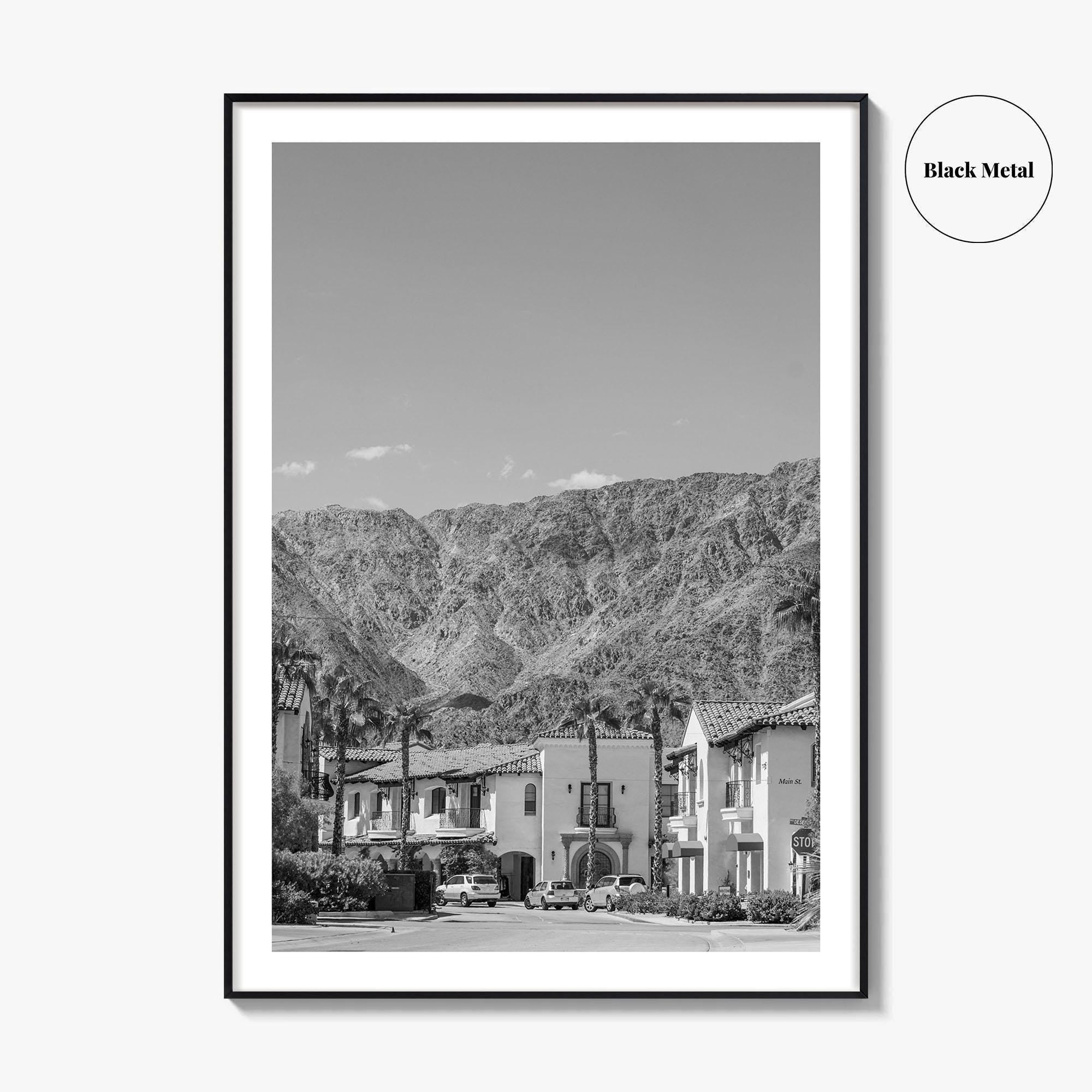 La Quinta Black and White Fine Art Photo Print, Coachella Valley California Poster
