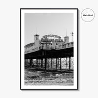Brighton Black and White Fine Art Photo Print, Palace Pier England Poster
