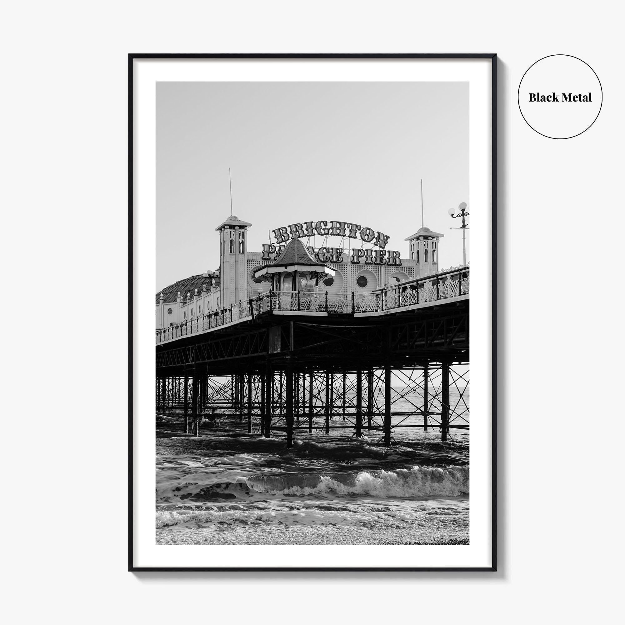 Brighton Black and White Fine Art Photo Print, Palace Pier England Poster