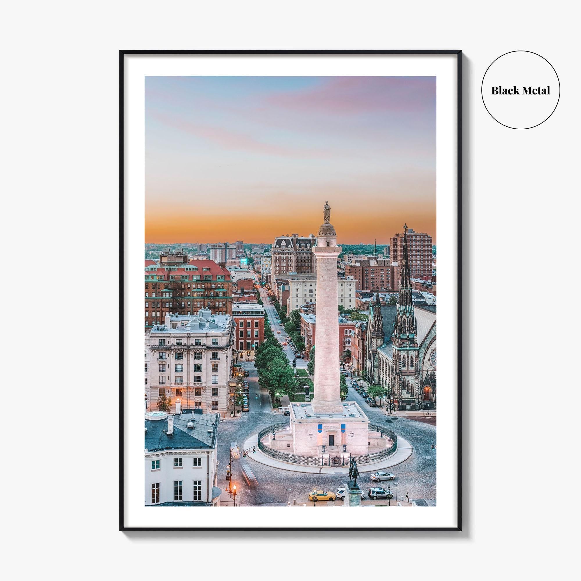 Baltimore Fine Art Photo Print, Washington Monument, Mount Vernon, Maryland USA Wall Poster
