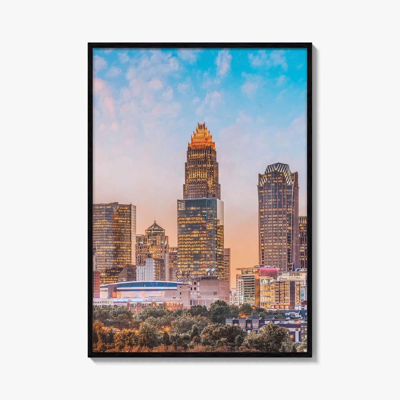 Charlotte Skyline Fine Art Photo Print, Uptown, North Carolina USA Poster