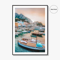 Capri Island Fine Art Photo Print, Marina Grande Port, Naples Italy, Wall Decor Poster