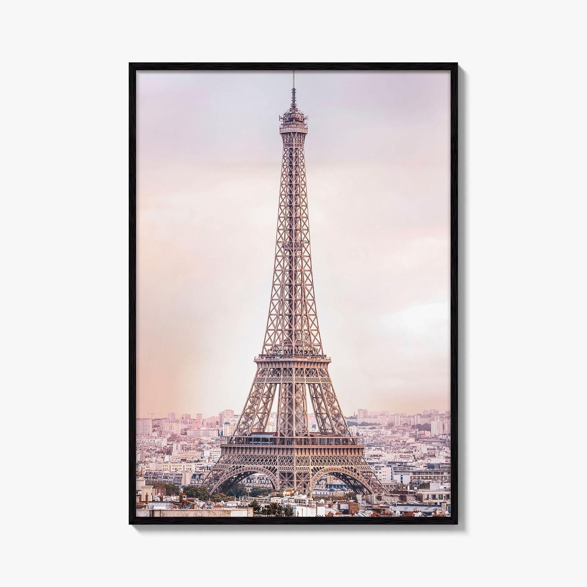 Paris Skyline Fine Art Photo Print, Eiffel Tower, Arc de Triomphe, France Wall Poster