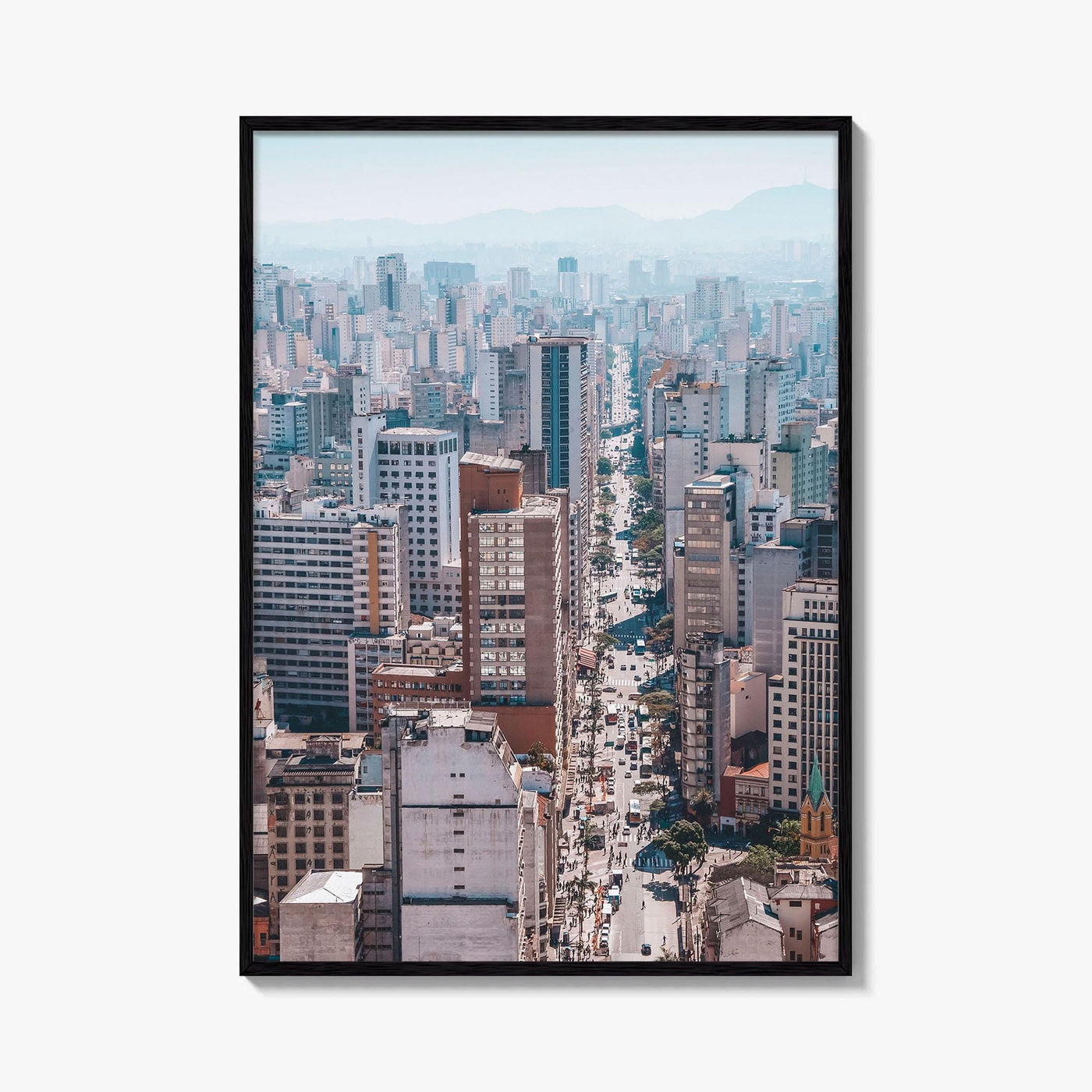 Sao Paulo Skyline Fine Art Photo Print, Aerial View, Sao Joao, Brazil Poster