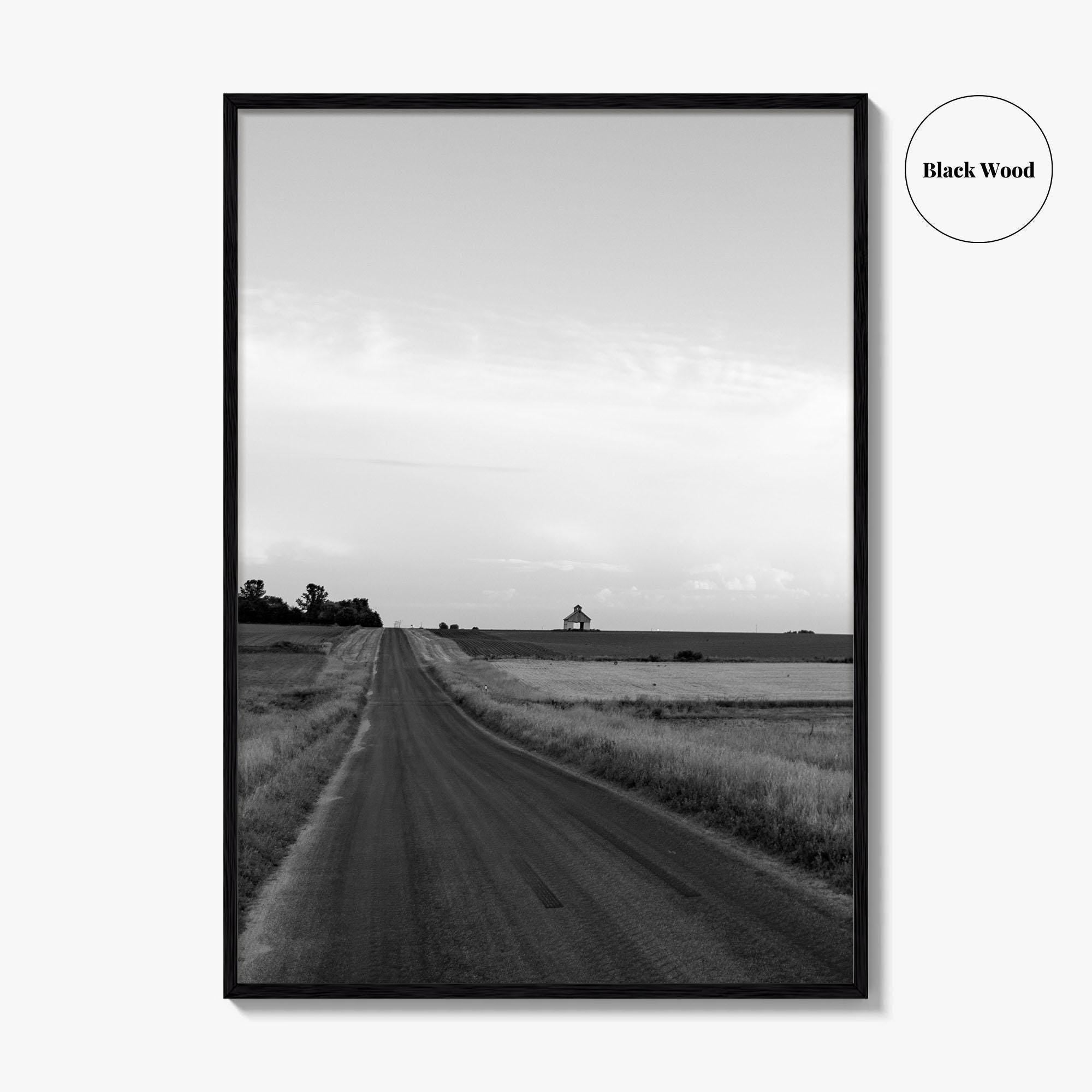 Illinois Black and White Fine Art Photo Print, LaSalle County, Midwest USA, Wall Poster