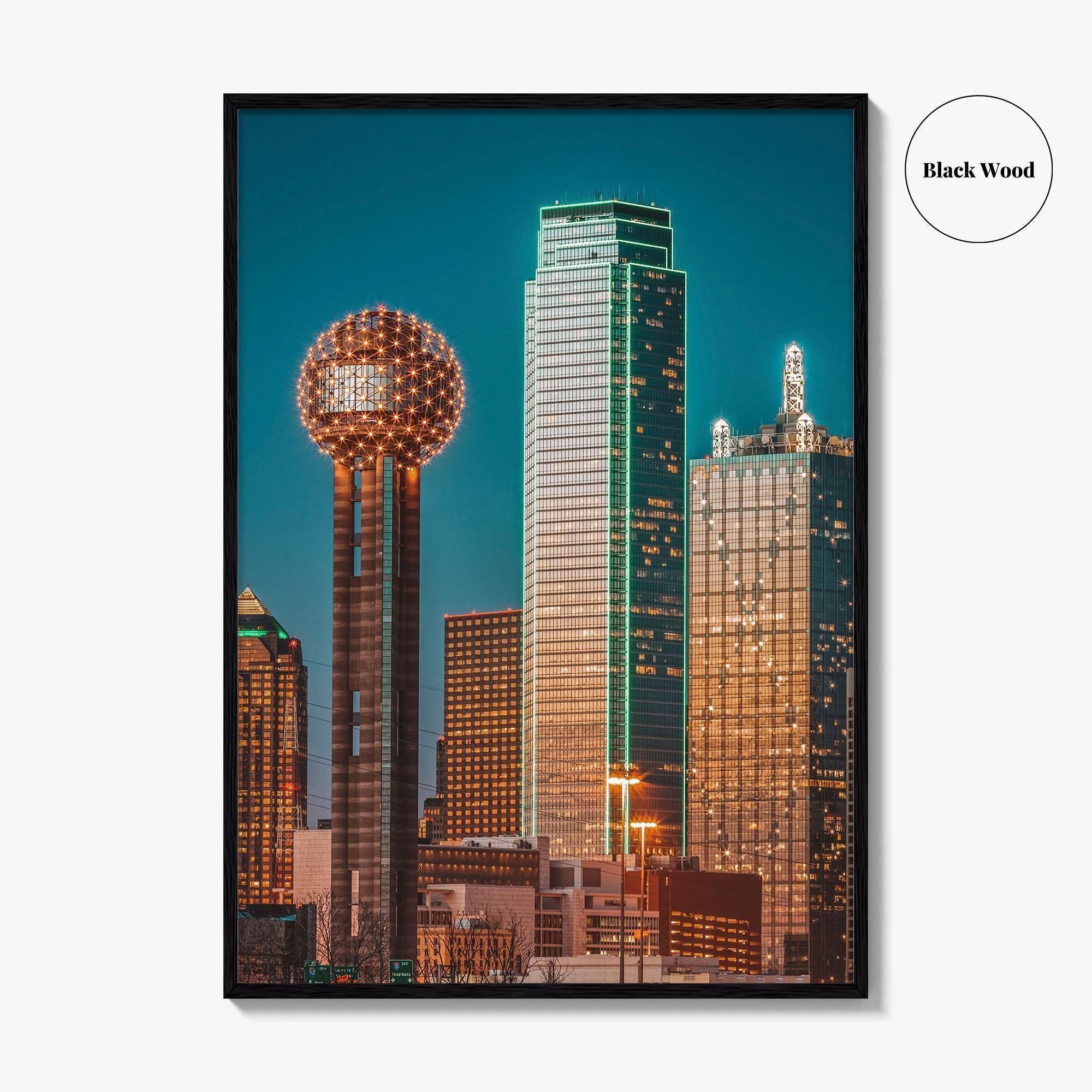 Dallas Skyline Fine Art Photo Print, Wall Decor Poster, Texas USA