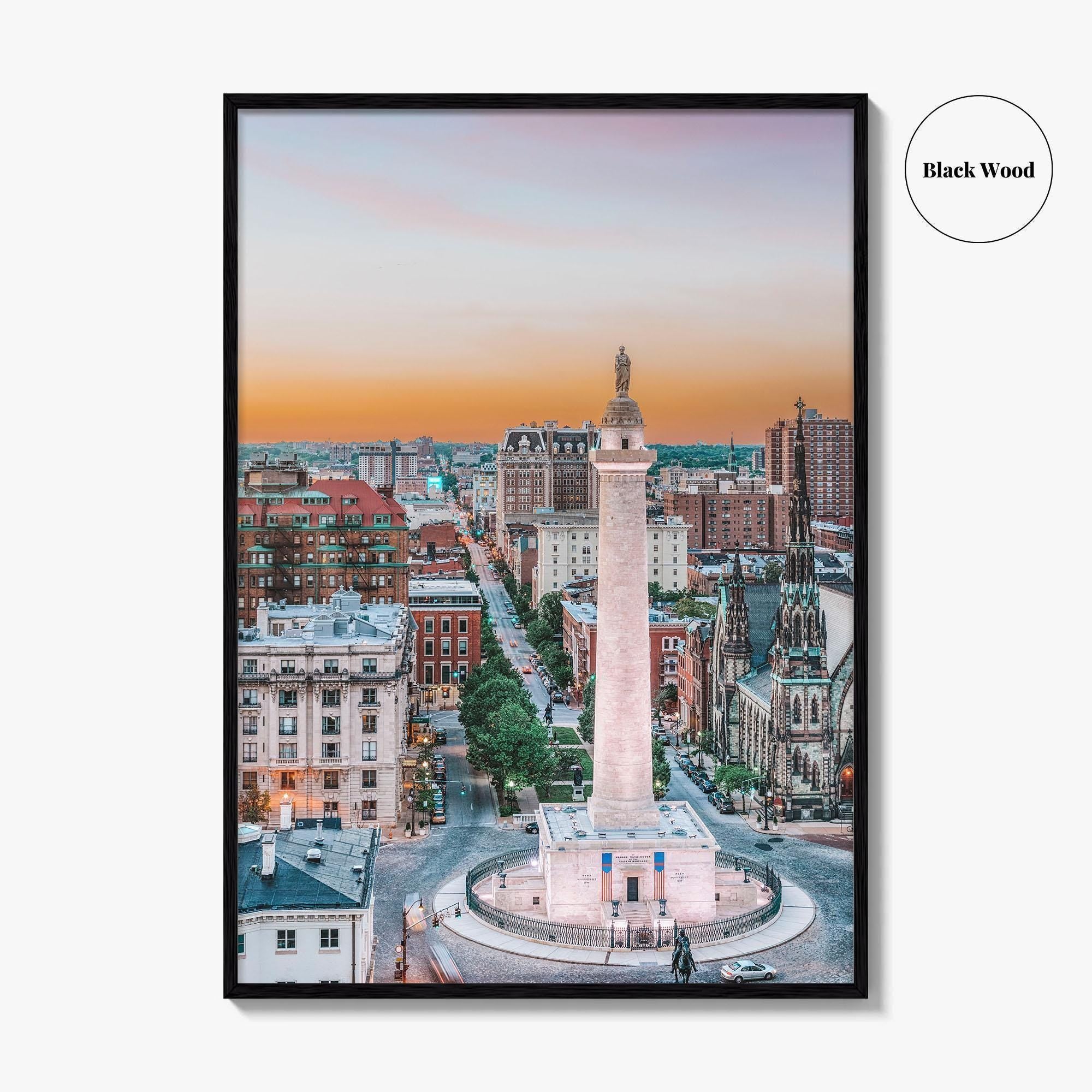 Baltimore Fine Art Photo Print, Washington Monument, Mount Vernon, Maryland USA Wall Poster